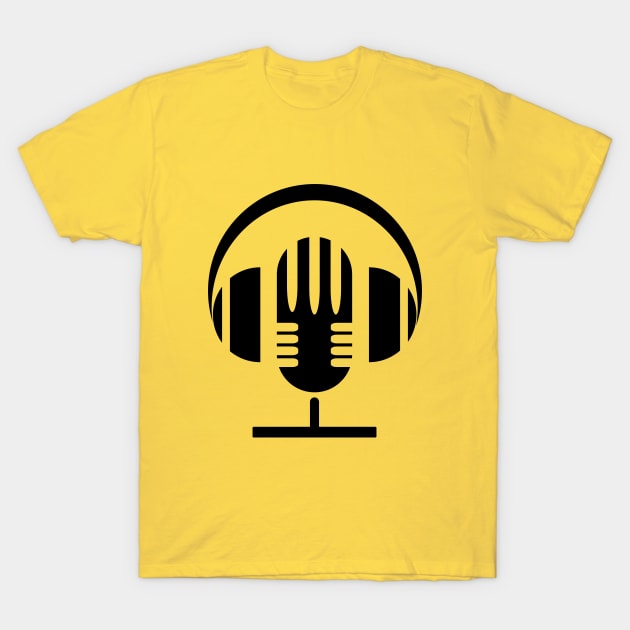 Microphone with headphones T-Shirt by beangrphx